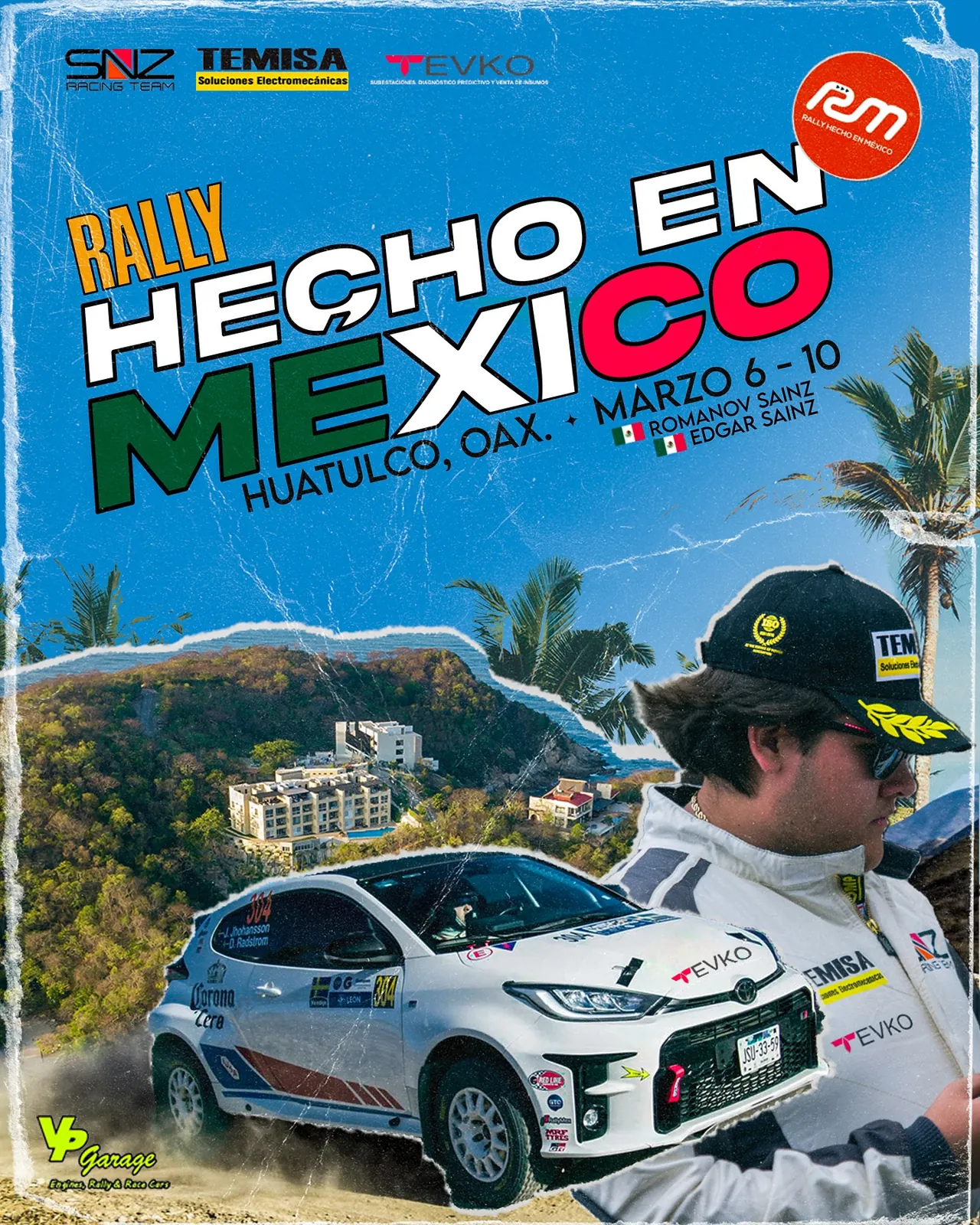 Cartel del debut de Romanov y Edgar Sainz en rally